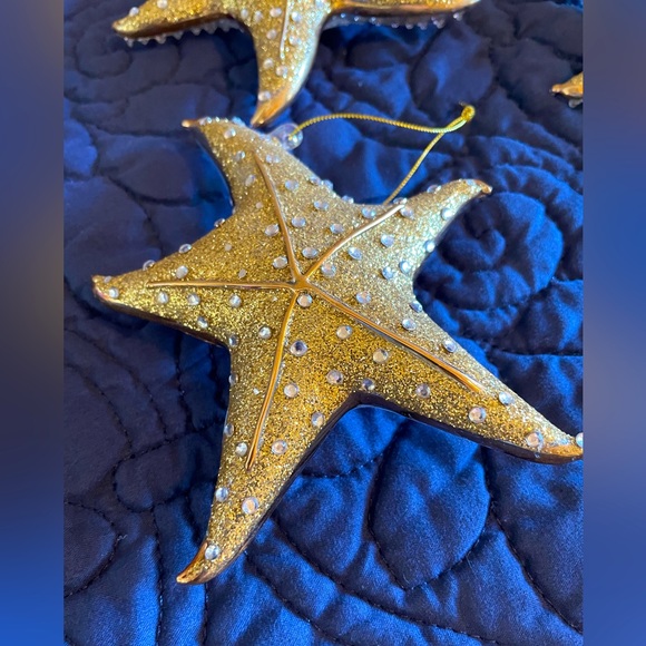 Dept. 56 Coast to Coast FISH Starfish Glass Ornament set of 8 Christmas tree - Picture 2 of 16